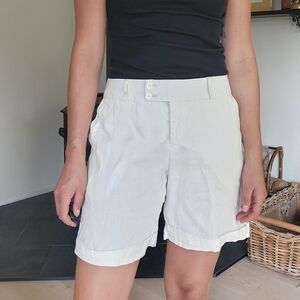 🔷️White Linen Shorts